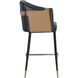 Carter 43 inch Napa Black / Napa Cognac Barstool